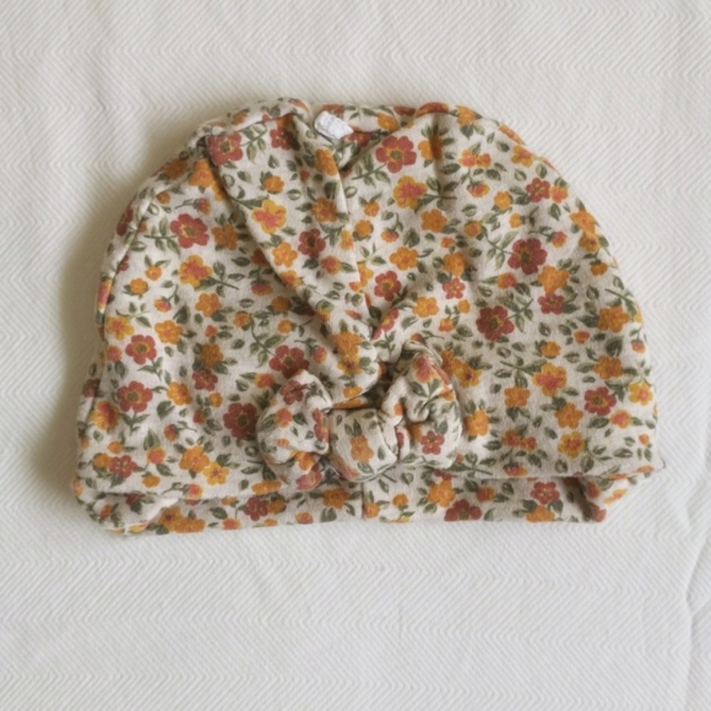 daisy fuentes boho earthy floral infant hat 12 months baby girl